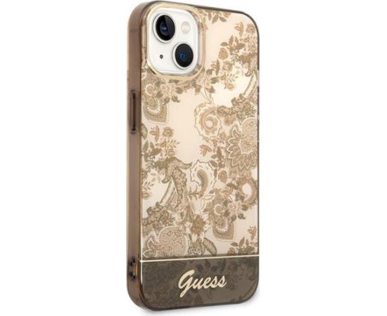 Guess GUHCP14MHGPLHC Porcelain Collection Aizsargapvalks priekš iPhone 14 Plus / 15 Plus 6.7" / okera Neoriģinālie Maciņi