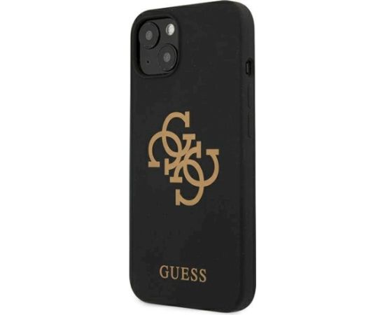 Guess GUHCP13SLS4GGBK Silicone 4G Logo Aizsargapvalks priekš iPhone 13 mini 5,4" / melns Neoriģinālie Maciņi