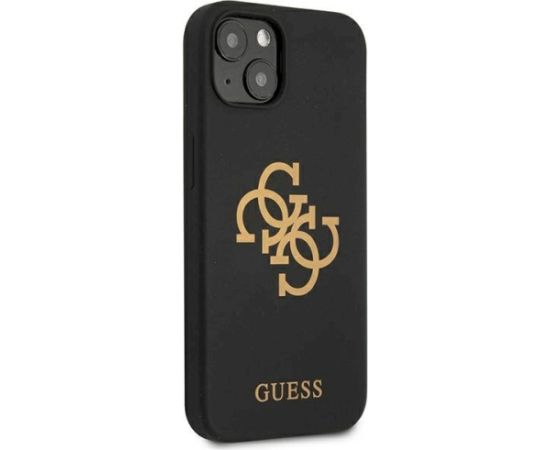 Guess GUHCP13SLS4GGBK Silicone 4G Logo Aizsargapvalks priekš iPhone 13 mini 5,4" / melns Neoriģinālie Maciņi