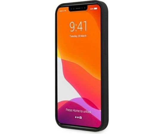 Guess GUHCP13SLS4GGBK Silicone 4G Logo Aizsargapvalks priekš iPhone 13 mini 5,4" / melns Neoriģinālie Maciņi