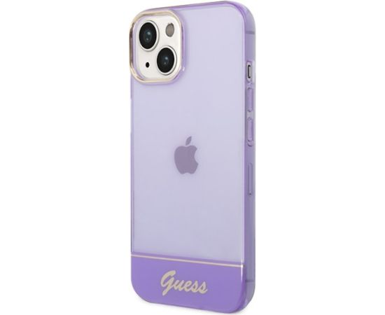 Guess GUHCP14MHGCOU Hardcase Translucent Aizsargapvalks priekš iPhone 14 Plus/15 Plus 6.7" / violets Neoriģinālie Maciņi