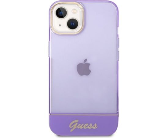 Guess GUHCP14MHGCOU Hardcase Translucent Aizsargapvalks priekš iPhone 14 Plus/15 Plus 6.7" / violets Neoriģinālie Maciņi