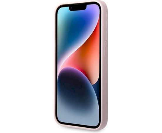 Guess GUHCP14LSLTGU Silicone Triangle Hardcase Aizsargapvalks priekš iPhone 14 Pro 6,1" / violets Neoriģinālie Maciņi