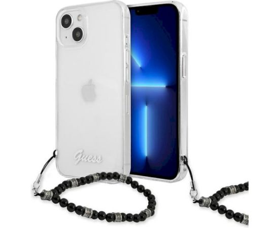 Guess GUHCP13SKPSBK Aizsargapvalks priekš iPhone 13 mini 5,4" / Transparent Black Pearl Neoriģinālie Maciņi