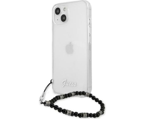 Guess GUHCP13SKPSBK Aizsargapvalks priekš iPhone 13 mini 5,4" / Transparent Black Pearl Neoriģinālie Maciņi