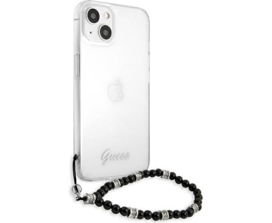 Guess GUHCP13SKPSBK Aizsargapvalks priekš iPhone 13 mini 5,4" / Transparent Black Pearl Neoriģinālie Maciņi