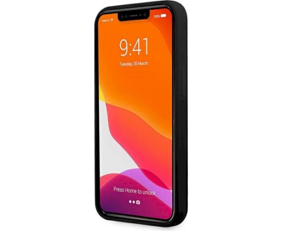 Guess GUHCP13XLS4GGBK Silicone 4G Logo Aizsargapvalks priekš iPhone 13 Pro Max 6.7" / melns Neoriģinālie Maciņi