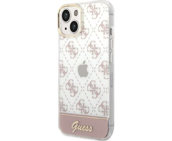 Guess GUHCP14MHG4MHP Hardcase 4G Pattern Script Защитный чехол для iPhone 14 Plus / 15 Plus 6.7" / розовый Чехлы - альтернативные