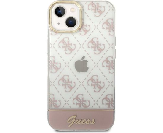 Guess GUHCP14MHG4MHP Hardcase 4G Pattern Script Защитный чехол для iPhone 14 Plus / 15 Plus 6.7" / розовый Чехлы - альтернативные