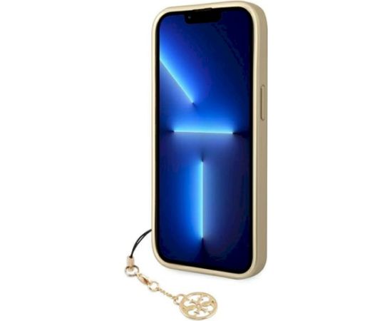 Guess GUHCP14MGF4GBR Hardcase 4G Charms Collection Aizsargapvalks priekš iPhone 14 Plus / 15 Plus 6.7" / brūns Neoriģinālie Maciņi