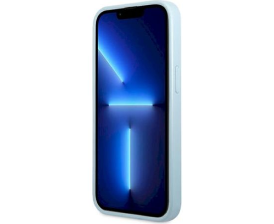 Guess GUHCP13SPS4MB Saffiano 4G Small Metal Logo Aizsargapvalks priekš iPhone 13 mini 5,4" / zils Neoriģinālie Maciņi