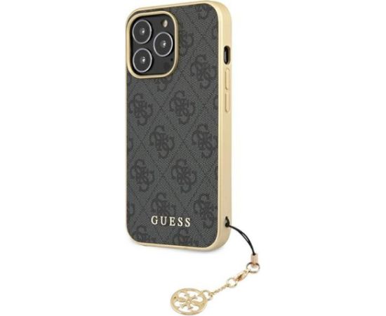 Guess GUHCP13XGF4GGR Hardcase 4G Charms Collection Aizsargapvalks priekš iPhone 13 Pro Max 6,7" / pelēks Neoriģinālie Maciņi
