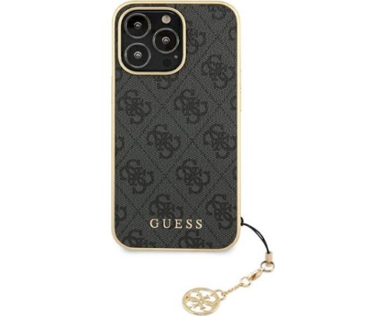 Guess GUHCP13XGF4GGR Hardcase 4G Charms Collection Aizsargapvalks priekš iPhone 13 Pro Max 6,7" / pelēks Neoriģinālie Maciņi