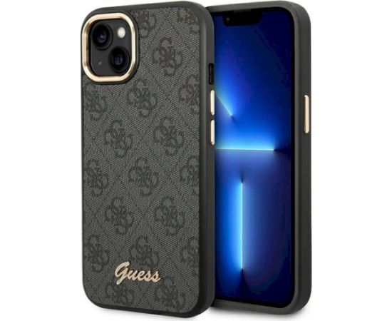 Guess GUHCP14MHG4SHK Hardcase 4G Vintage Gold Logo Aizsargapvalks priekš iPhone 14 Plus / 15 Plus 6.7" / melns Neoriģinālie Maciņi