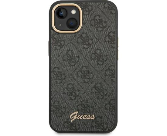 Guess GUHCP14MHG4SHK Hardcase 4G Vintage Gold Logo Aizsargapvalks priekš iPhone 14 Plus / 15 Plus 6.7" / melns Neoriģinālie Maciņi