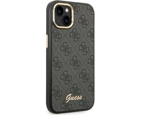 Guess GUHCP14MHG4SHK Hardcase 4G Vintage Gold Logo Aizsargapvalks priekš iPhone 14 Plus / 15 Plus 6.7" / melns Neoriģinālie Maciņi