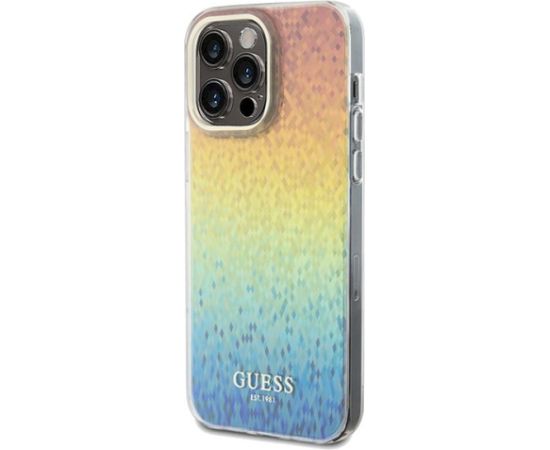 Guess GUHCP13XHDECMI Hardcase IML Faceted Mirror Disco Iridescen Aizsargapvalks priekš iPhone 13 Pro Max 6.7" Neoriģinālie Maciņi