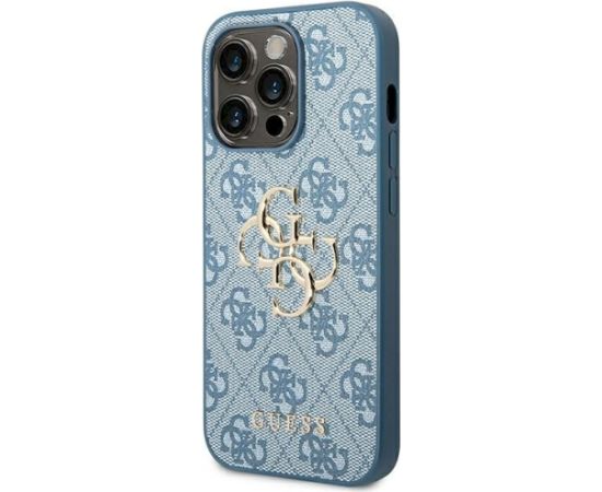 Guess GUHCP14L4GMGBL Hardcase 4G Big Metal Logo Aizsargapvalks priekš iPhone 14 Pro 6,1" / zils Neoriģinālie Maciņi