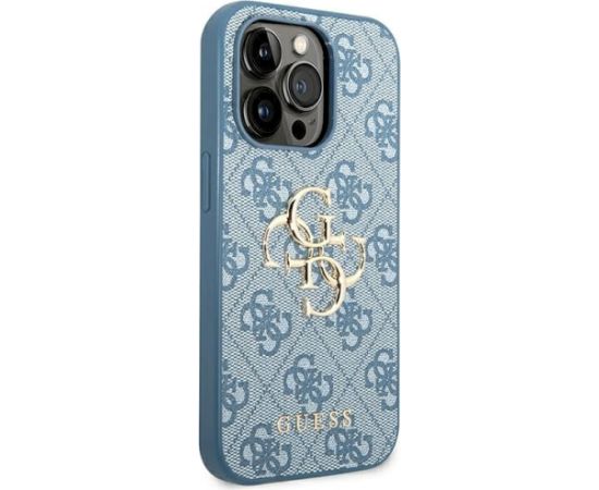 Guess GUHCP14L4GMGBL Hardcase 4G Big Metal Logo Aizsargapvalks priekš iPhone 14 Pro 6,1" / zils Neoriģinālie Maciņi
