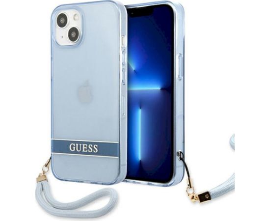 Guess GUHCP13SHTSGSB Aizsargapvalks priekš iPhone 13 mini 5,4" / zils Neoriģinālie Maciņi