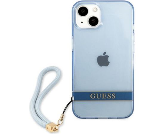 Guess GUHCP13SHTSGSB Aizsargapvalks priekš iPhone 13 mini 5,4" / zils Neoriģinālie Maciņi
