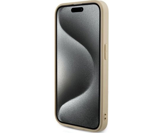 Guess GUHCP14LPSAIRSD Saffiano Iridescent Script Aizsargapvalks priekš iPhone 14 Pro 6.1" / zelta Neoriģinālie Maciņi
