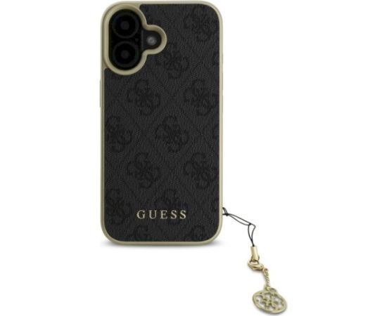 Guess GUHCP16SGF4GGR Hardcase 4G Charms Collection Aizsargapvalks priekš iPhone 16 6.1" / melns Neoriģinālie Maciņi