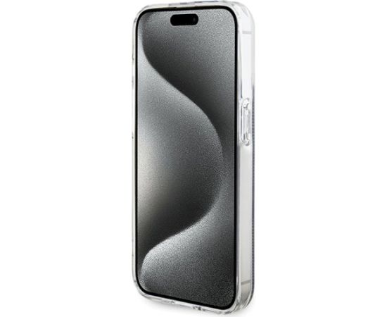 Guess GUHCP15LH4PSEGK Hardcase IML 4G Gold Stripe Aizsargapvalks priekš iPhone 15 Pro 6.1" / melns Neoriģinālie Maciņi