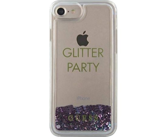 Guess GUHCP7GLUQPU Liquid Glitter Party Aizsargapvalks priekš iPhone 6/7/8/SE 2020 / SE 2022 / violets Neoriģinālie Maciņi