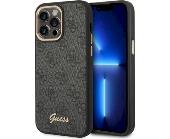 Guess GUHCP14XHG4SHK Hardcase 4G Vintage Gold Logo Aizsargapvalks priekš iPhone 14 Pro Max 6,7" / melns Neoriģinālie Maciņi