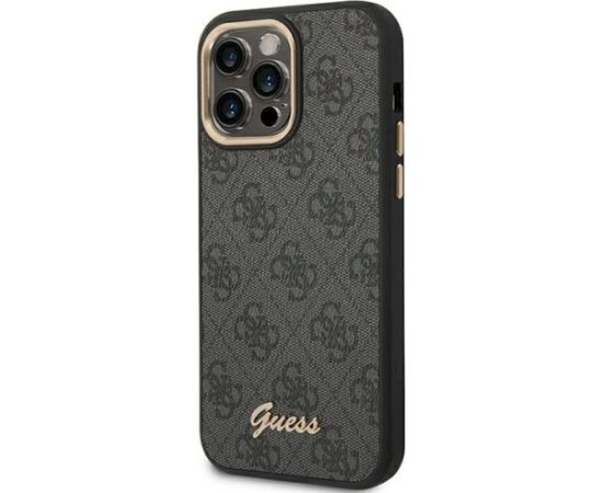 Guess GUHCP14XHG4SHK Hardcase 4G Vintage Gold Logo Aizsargapvalks priekš iPhone 14 Pro Max 6,7" / melns Neoriģinālie Maciņi