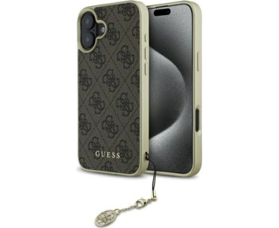 Guess GUHCP16MGF4GBR Hardcase 4G Charms Collection Aizsargapvalks priekš iPhone 16 Plus 6.7" / brūns Neoriģinālie Maciņi