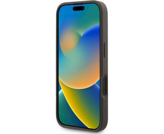 Guess GUHCP16MG4GLBR Hardcase 4G Bottom Stripe Aizsargapvalks priekš iPhone 16 Plus 6.7" / brūns Neoriģinālie Maciņi