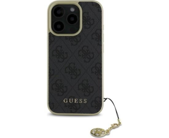 Guess GUHCP16LGF4GGR Hardcase 4G Charms Collection Aizsargapvalks priekš iPhone 16 Pro 6.3" / melns Neoriģinālie Maciņi