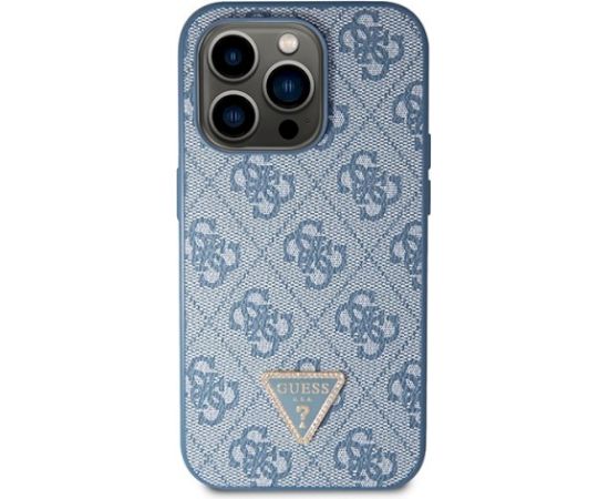 Guess GUHCP14XP4TDSCPB Crossbody 4G Metal Logo Aizsargapvalks priekš iPhone 14 Pro Max 6.7" / zils Neoriģinālie Maciņi