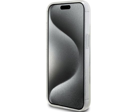 Guess GUHCP15MLFCSEGT Liquid Glitter Gold Stripes Aizsargapvalks priekš iPhone 15 Plus / 14 Plus 6.7" / caurspīdīgs Neoriģinālie Maciņi