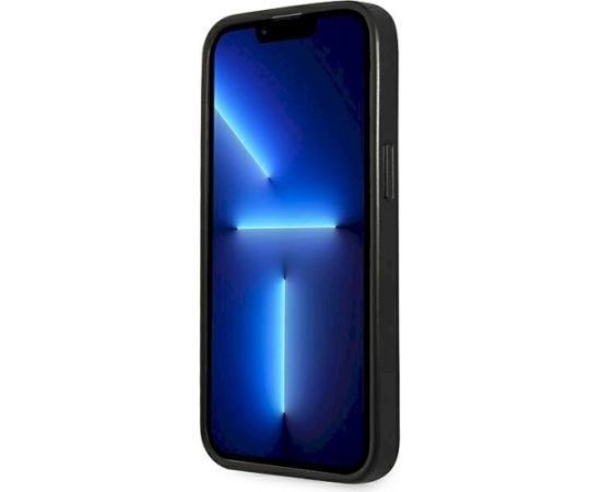 Guess GUHCP14XPSATLK Saffiano Triangle Logo Aizsargapvalks priekš iPhone 14 Pro Max 6,7" / melns Neoriģinālie Maciņi