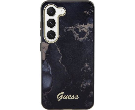 Guess GUHCS23MHTMRSK Golden Marble Collection Aizsargapvalks priekš Samsung Galaxy S23+ S916 / melns Neoriģinālie Maciņi
