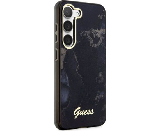 Guess GUHCS23MHTMRSK Golden Marble Collection Aizsargapvalks priekš Samsung Galaxy S23+ S916 / melns Neoriģinālie Maciņi
