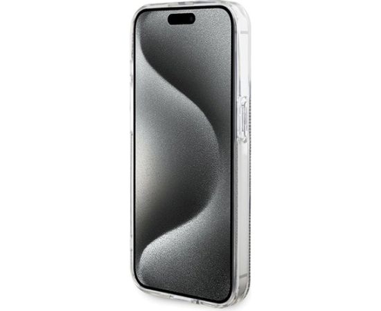 Guess GUHCP15LH4PSEGW Hardcase IML 4G Gold Stripe Aizsargapvalks priekš iPhone 15 Pro 6.1" / brūns Neoriģinālie Maciņi