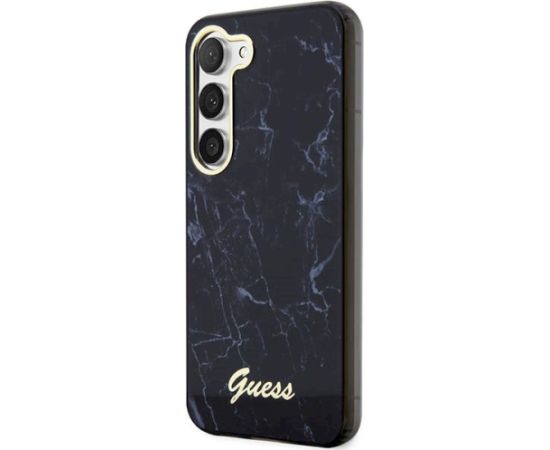 Guess GUHCS23MPCUMAK Hardcase Marble Aizsargapvalks priekš Samsung Galaxy S23+ / melns Neoriģinālie Maciņi
