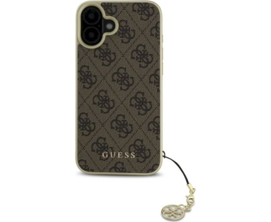 Guess GUHCP16SGF4GBR Hardcase 4G Charms Collection Aizsargapvalks priekš iPhone 16 6.1" / brūns Neoriģinālie Maciņi