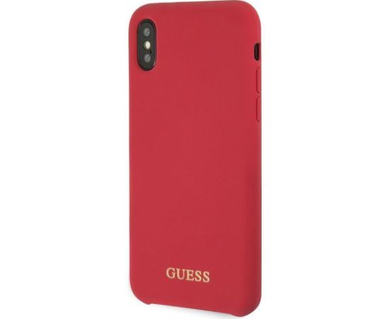 Guess GUHCPXLSGLRE Silicone Hardcase Aizsargapvalks priekš iPhone X/Xs / sarkans Neoriģinālie Maciņi