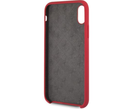 Guess GUHCPXLSGLRE Silicone Hardcase Aizsargapvalks priekš iPhone X/Xs / sarkans Neoriģinālie Maciņi