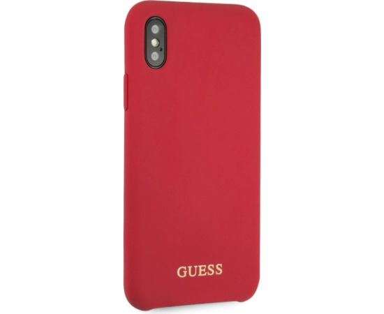 Guess GUHCPXLSGLRE Silicone Hardcase Aizsargapvalks priekš iPhone X/Xs / sarkans Neoriģinālie Maciņi