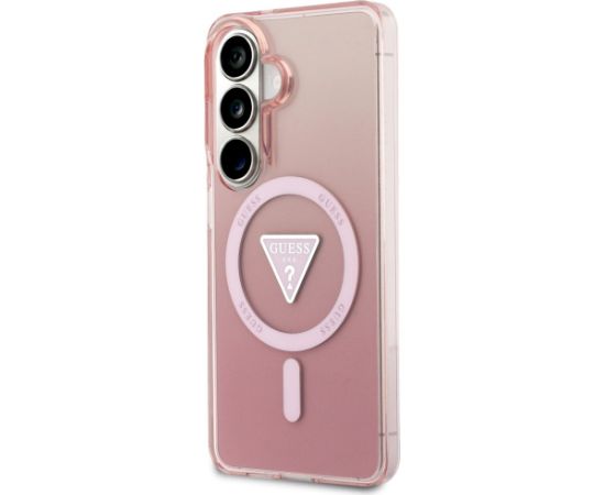 Case Guess IML Gradient Triangle MagSafe Aizsargapvalks priekš Samsung Galaxy S26 / rozā Neoriģinālie Maciņi