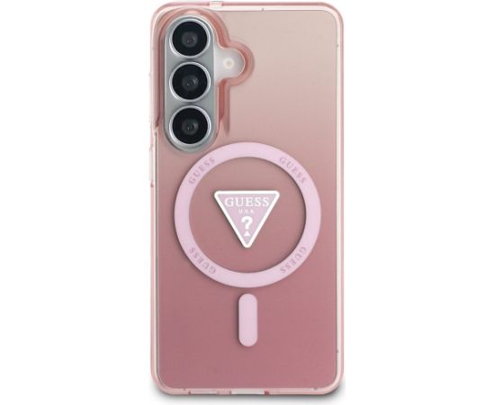 Case Guess IML Gradient Triangle MagSafe Aizsargapvalks priekš Samsung Galaxy S26 / rozā Neoriģinālie Maciņi