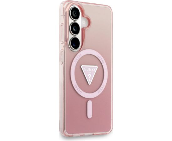 Case Guess IML Gradient Triangle MagSafe Aizsargapvalks priekš Samsung Galaxy S26 / rozā Neoriģinālie Maciņi