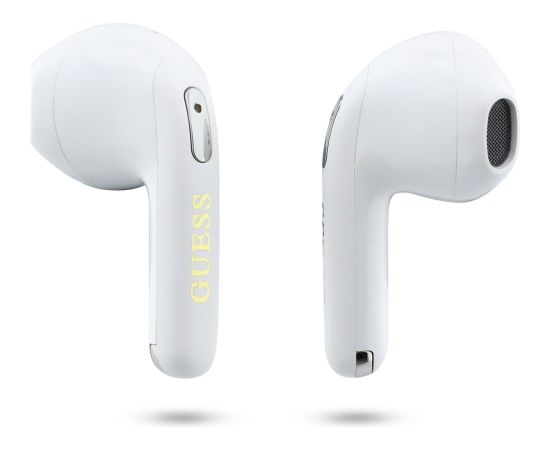 TWS Earphones Guess Gold Line Triangle Bezvadu austiņas / balts Austiņas