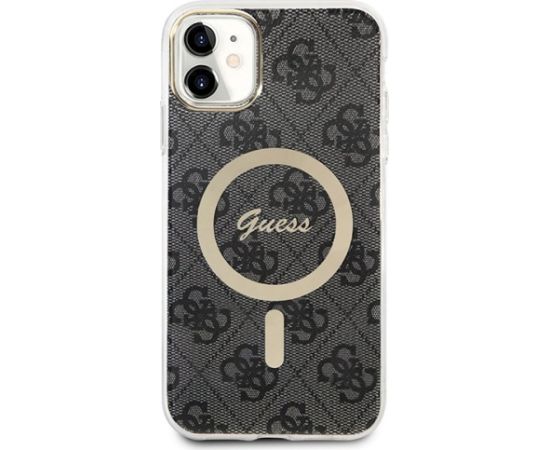 Guess Set GUBPN61H4EACSK Aizsargapvalks + lādētājs priekš iPhone 11 6.1" / melns Neoriģinālie Maciņi